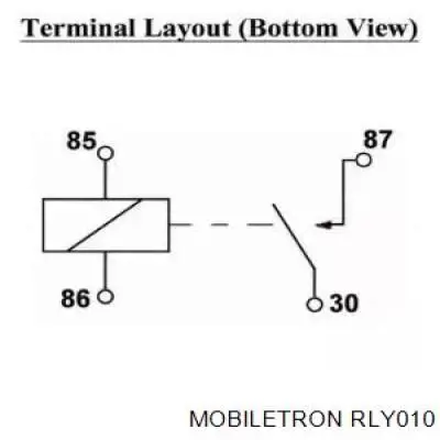 RLY-010 Mobiletron rele de ventana trasera calefaccion