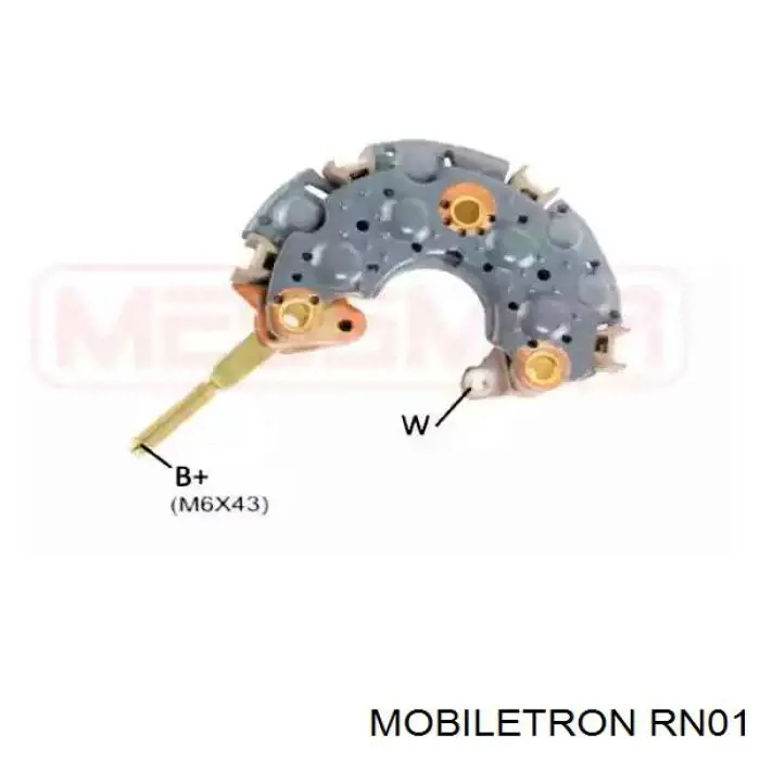 RN-01 Mobiletron alternador diodo puente rectificador