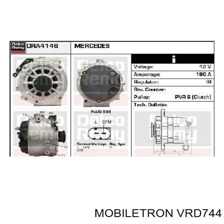 Comprar VRD744 Mobiletron Regulador del alternador