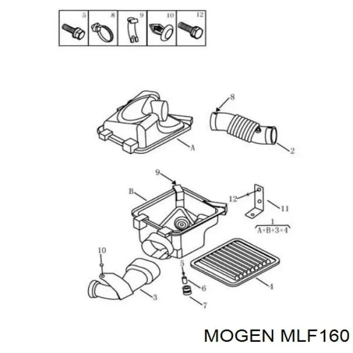 MLF160 Mogen filtro de aire