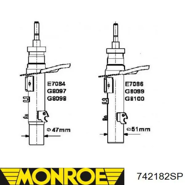 Comprar 742182SP Monroe Amortiguador delantero derecho