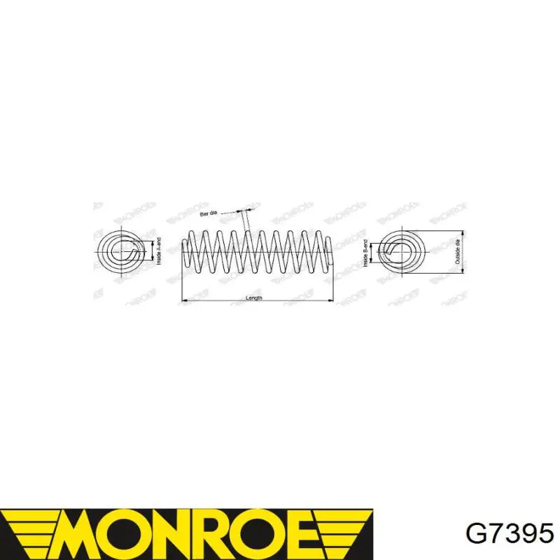 G7395 Monroe amortiguador delantero izquierdo