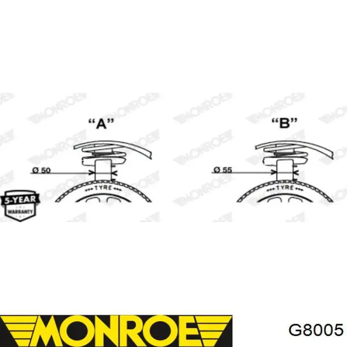 G8005 Monroe Amortiguador frontal