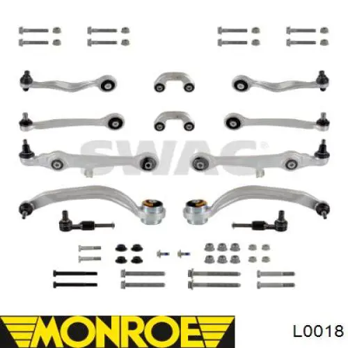 L0018 Monroe Kit de brazo de suspensión delantera