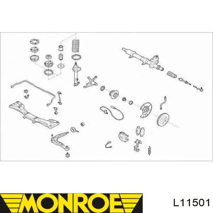 L11501 Monroe rótula de suspensión inferior