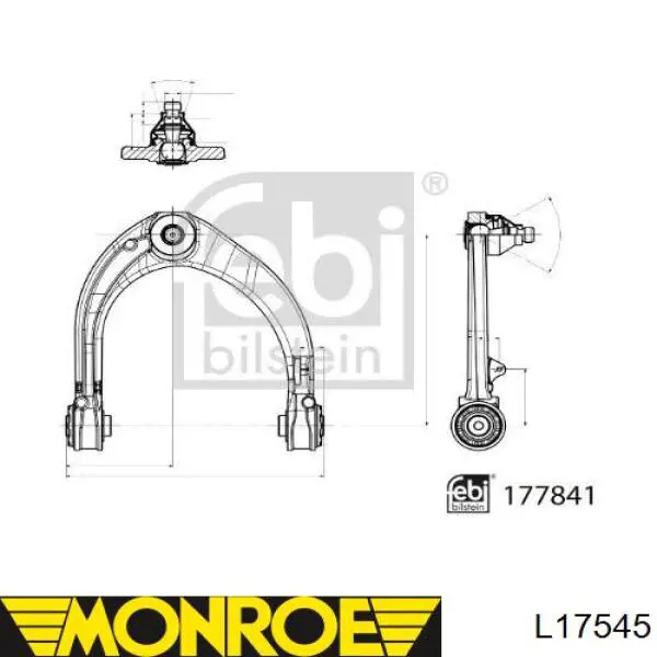 Brazo inferior derecho de la suspensión delantera Land Rover LR073463 precio, desde 139,39 EUR