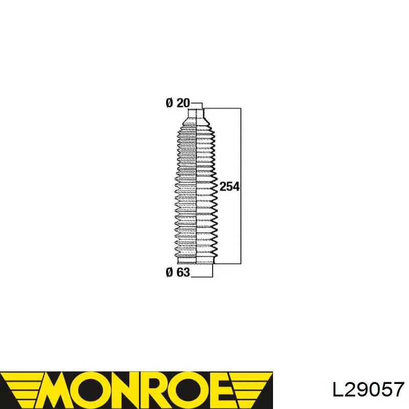 Guardapolvo de dirección derecho (cremallera) VAG 8D0419831K
