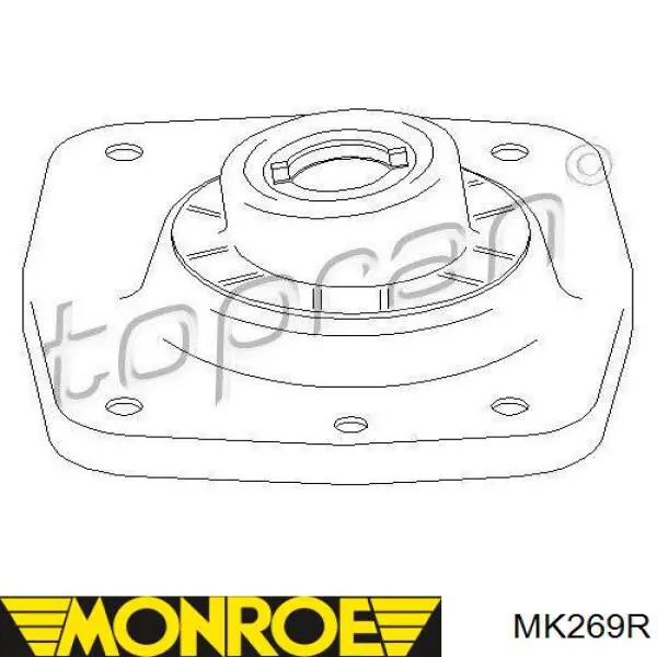 Comprar 503169 Peugeot/Citroen Soporte del amortiguador delantero derecho