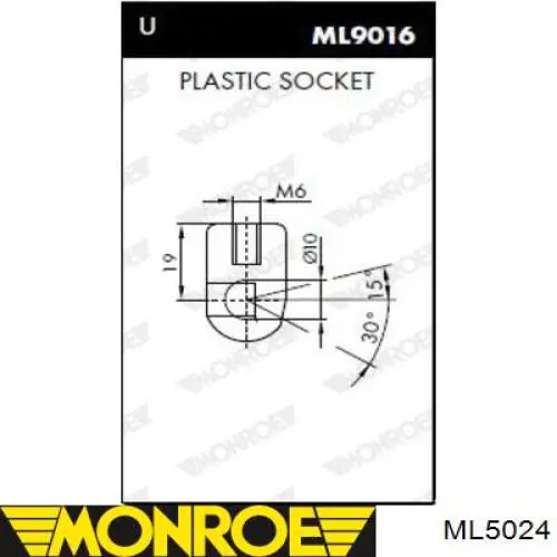 ML5024 Monroe amortiguador maletero