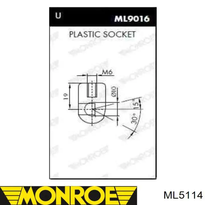 ML5114 Monroe amortiguador de maletero