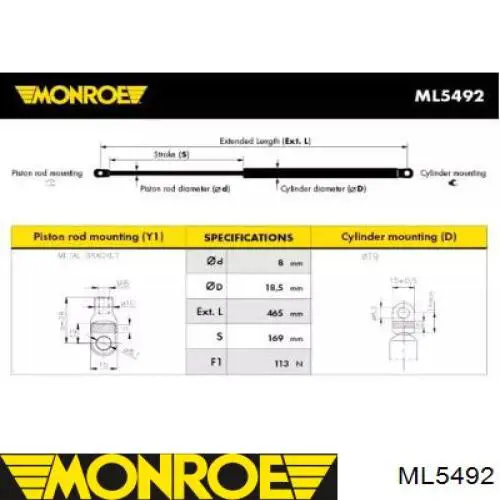 Amortiguador de maletero Suzuki 8180081812 precio, desde 15,73 EUR