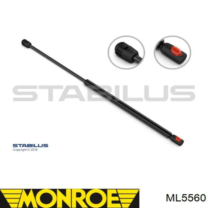 Amortiguador de capó izquierdo Monroe ML5560