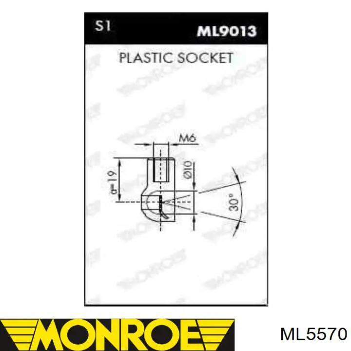 ML5570 Monroe muelle neumático, capó de motor