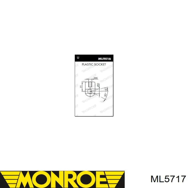 ML5717 Monroe amortiguador de maletero