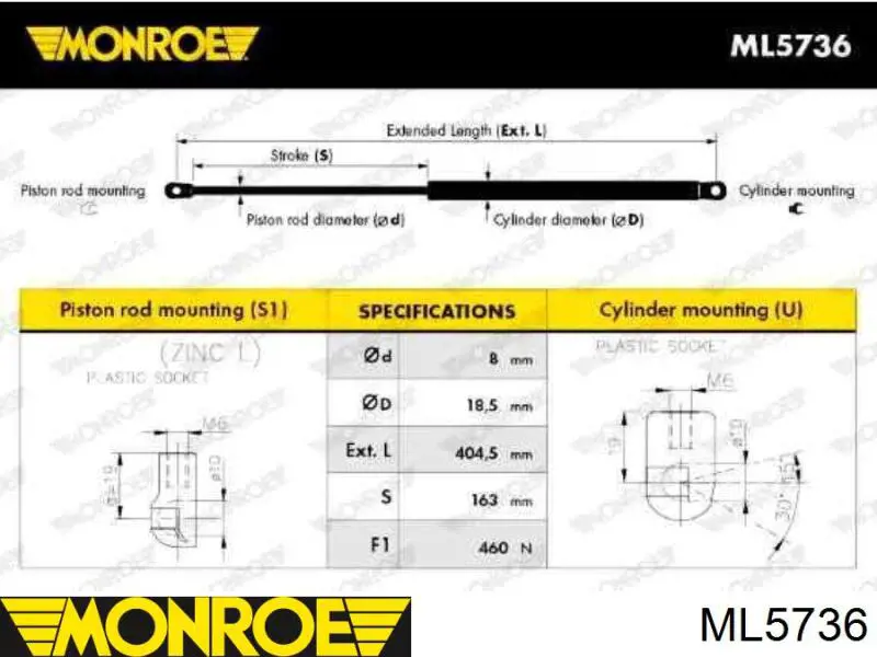 Muelle neumático, tapa delantera Magneti Marelli GS0802 precio, desde 14,29 EUR