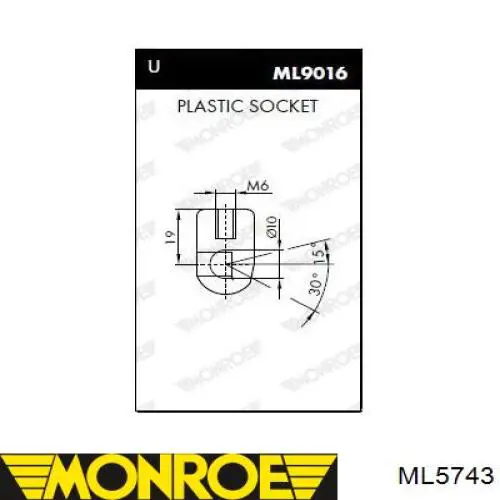 ML5743 Monroe Amortiguador de porton