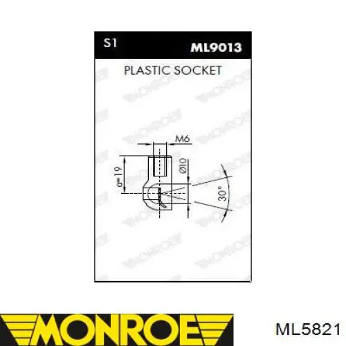 Amortiguador maletero 46432 Metalcaucho