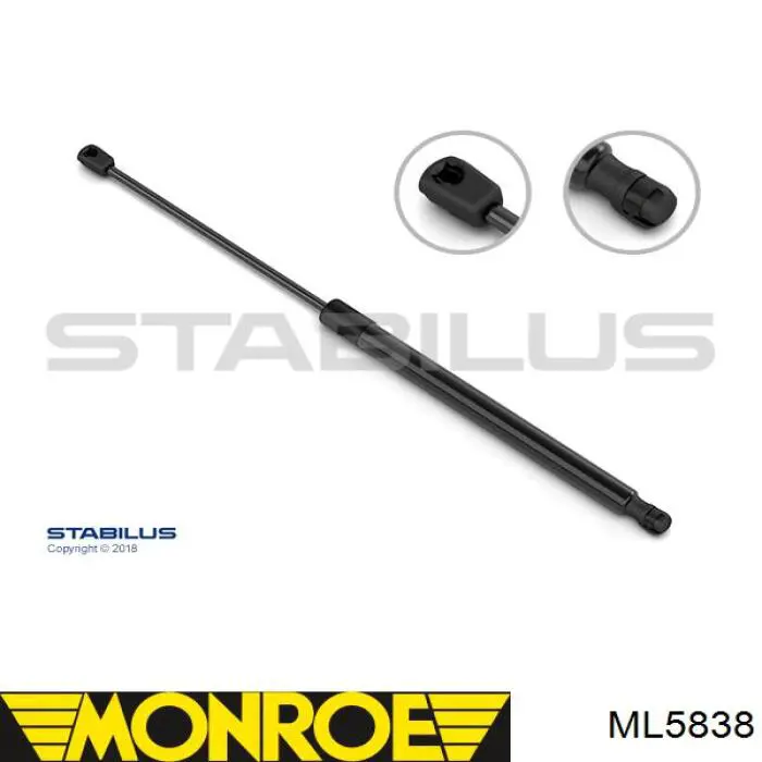 Muelle neumatico maletero Kamoka 7092617