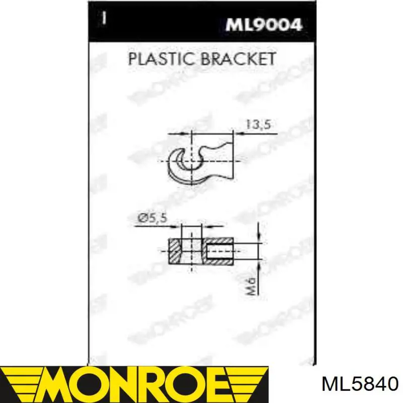 ML5840 Monroe amortiguador de maletero