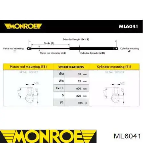 MH71324 Meha amortiguador de maletero