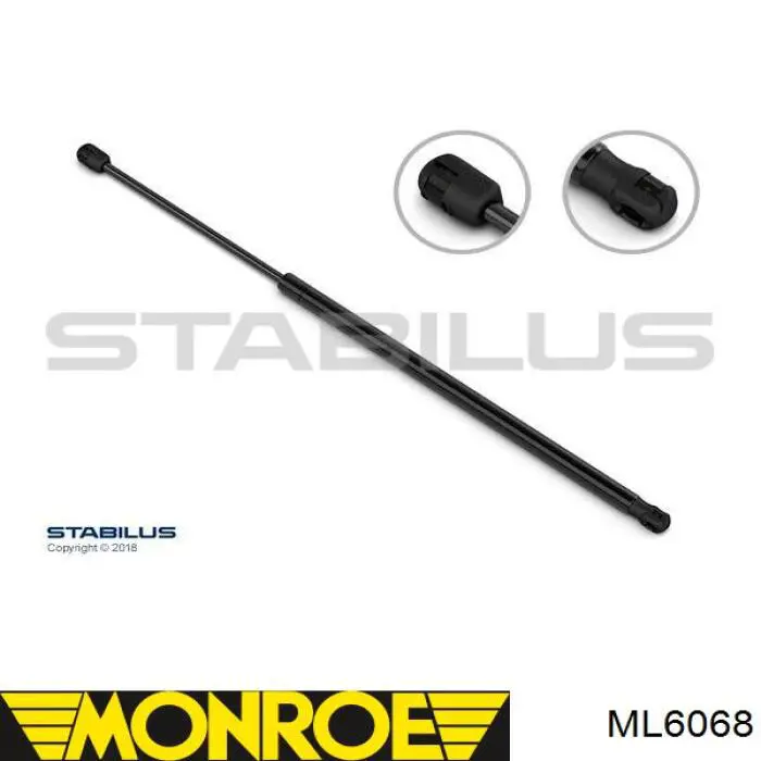 6B8927UQ Stabilus amortiguador para porton trasero (3/5 puertas traseras (lisas)