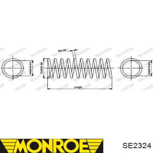 SE2324 Monroe muelle de suspensión eje delantero