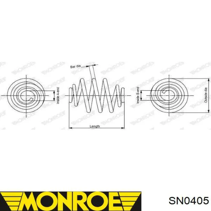 90007059 Opel muelle de suspensión eje trasero