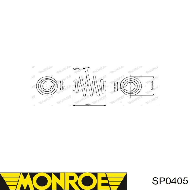 Comprar SP0405 Monroe Muelle de eje trasero