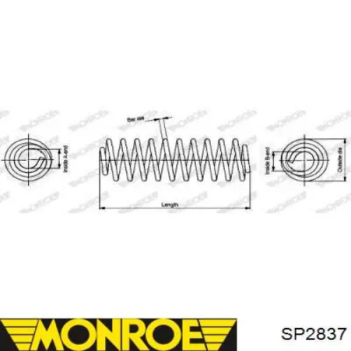 Muelle delantero SP2837 Monroe