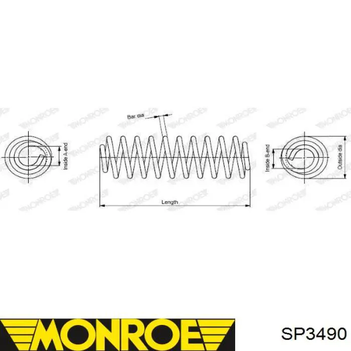 Comprar SP3490 Monroe Muelle delantero