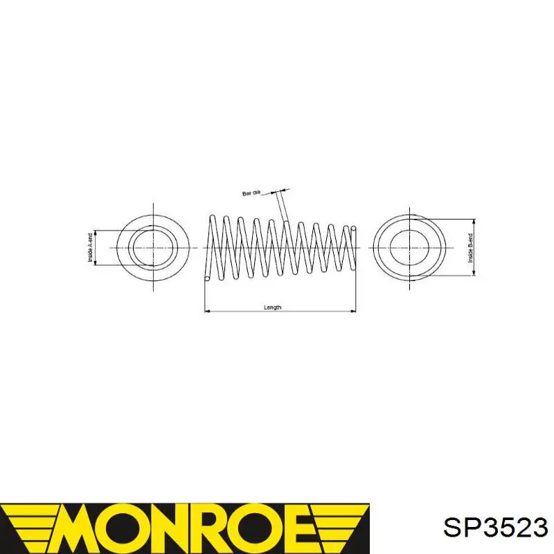 SP3523 Monroe muelle de suspensión eje trasero