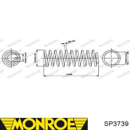 05272710AA Chrysler muelle de suspensión eje delantero