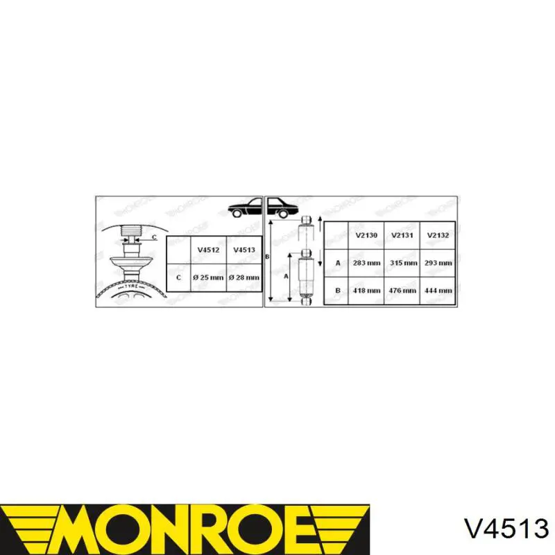 V4513 Monroe amortiguador delantero