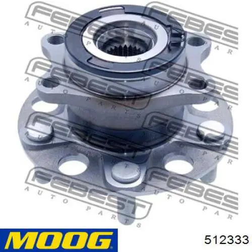 512333 Moog cubo de rueda trasero