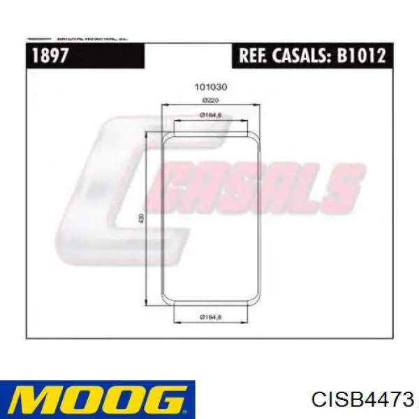 silentblock del eje trasero Cautex 031111