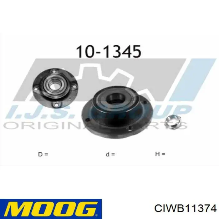 CI-WB-11374 Moog cubo de rueda trasero