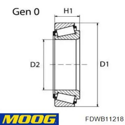Comprar FDWB11218 Moog Cojinete de rueda trasero