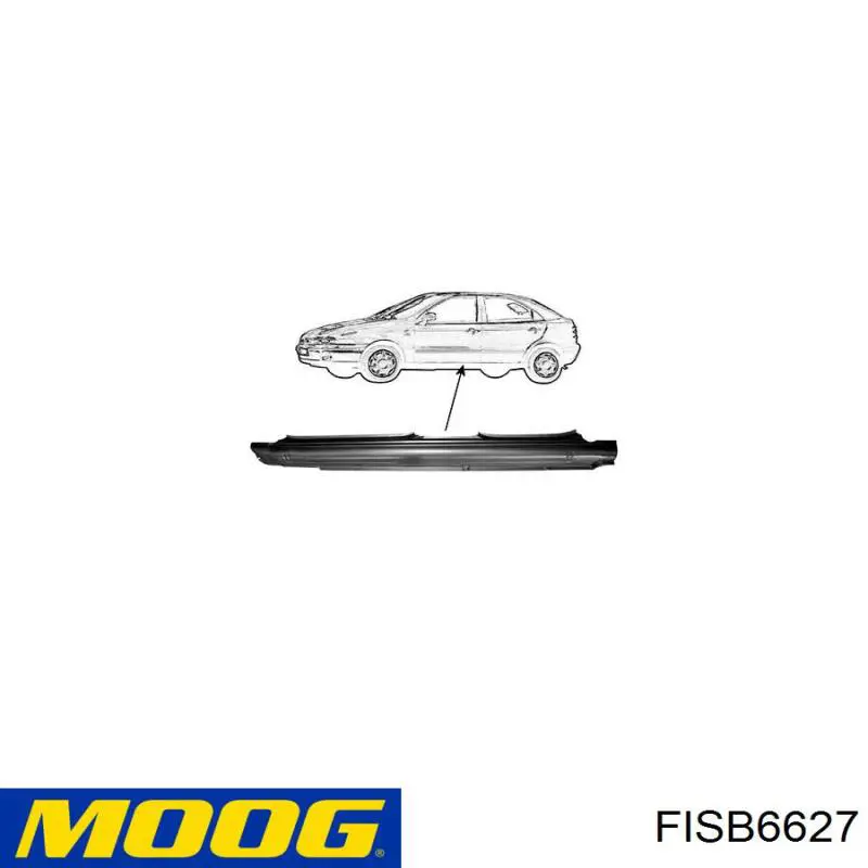 FISB6627 Moog casquillo de barra estabilizadora delantera