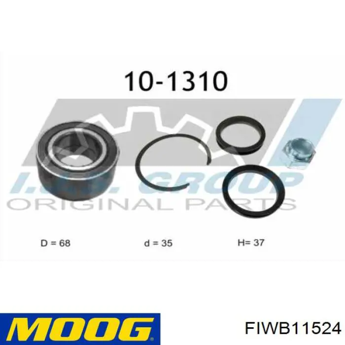 FIWB11524 Moog cojinete de rueda delantero