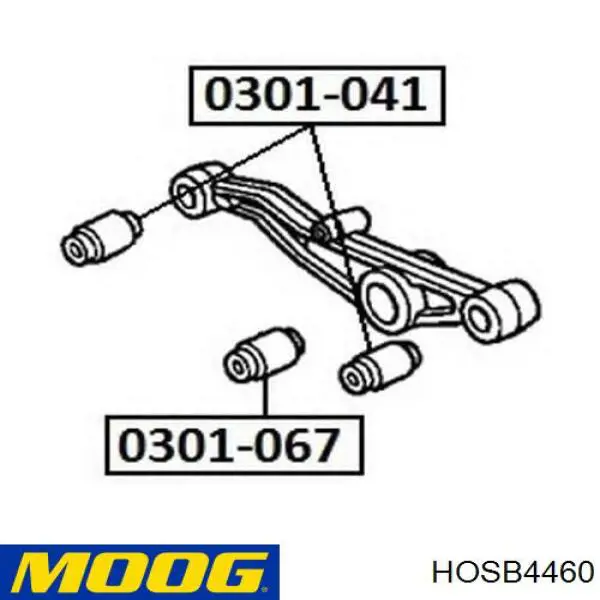 Comprar HOSB4460 Moog Silentblock amortiguador trasero