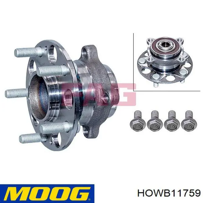HOWB11759 Moog cubo de rueda trasero