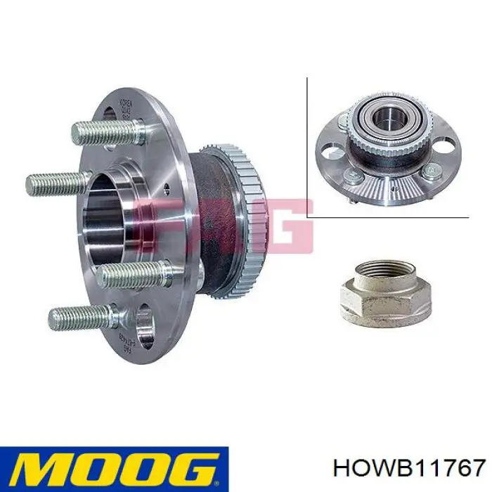 HOWB11767 Moog cubo de rueda trasero