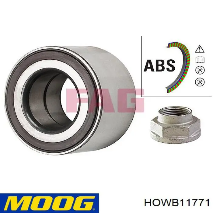 Comprar HOWB11771 Moog Cojinete de rueda trasero