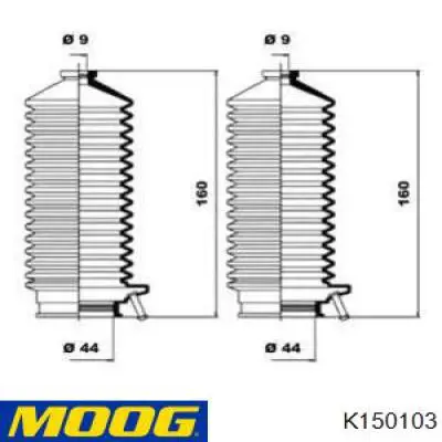 Guardapolvo de dirección Moog K150103 precio, desde 54,28 EUR