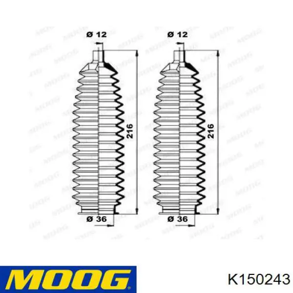 K150243 Moog fuelle de dirección