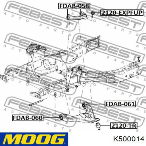 K500014 Moog rótula de suspensión superior