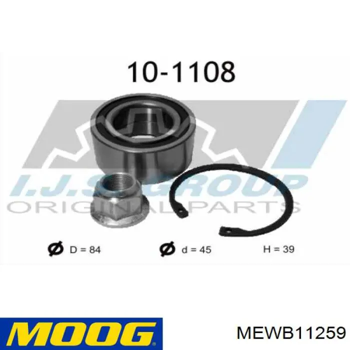 ME-WB-11259 Moog cojinete de rueda delantero/trasero