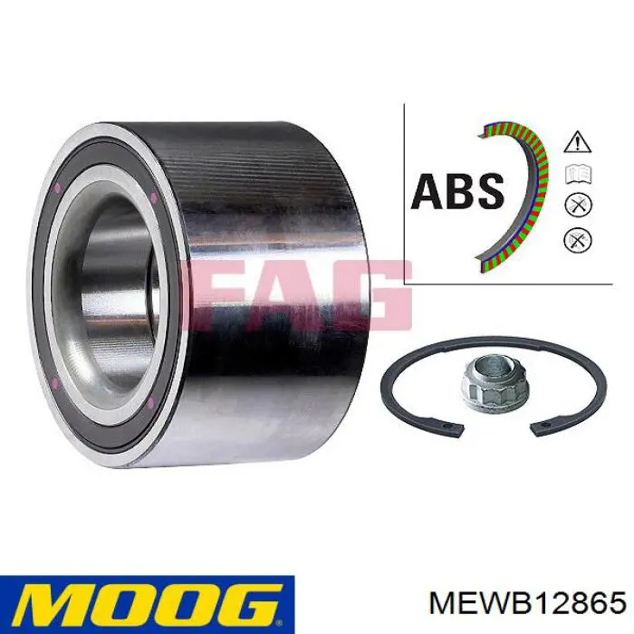 MEWB12865 Moog cojinete de rueda delantero