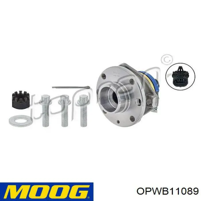 Buje de rueda delantero OPWB11089 Moog