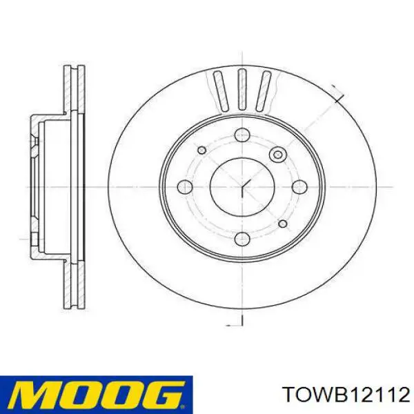 Comprar TOWB12112 Moog Cojinete de rueda delantero